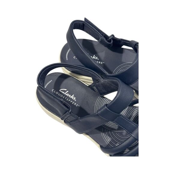 CLARKS CLOUD STEPPERS DRIFT EASE SANDAL. DARK NAVY - Picture 4 of 10